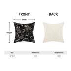 Fall Decor Pillow Covers 18X18 Set Of 2 Black Pumpkin Maple Leaf Throw Pillow Covers Outdoor Decoration Autumn Thanksgiving Pump