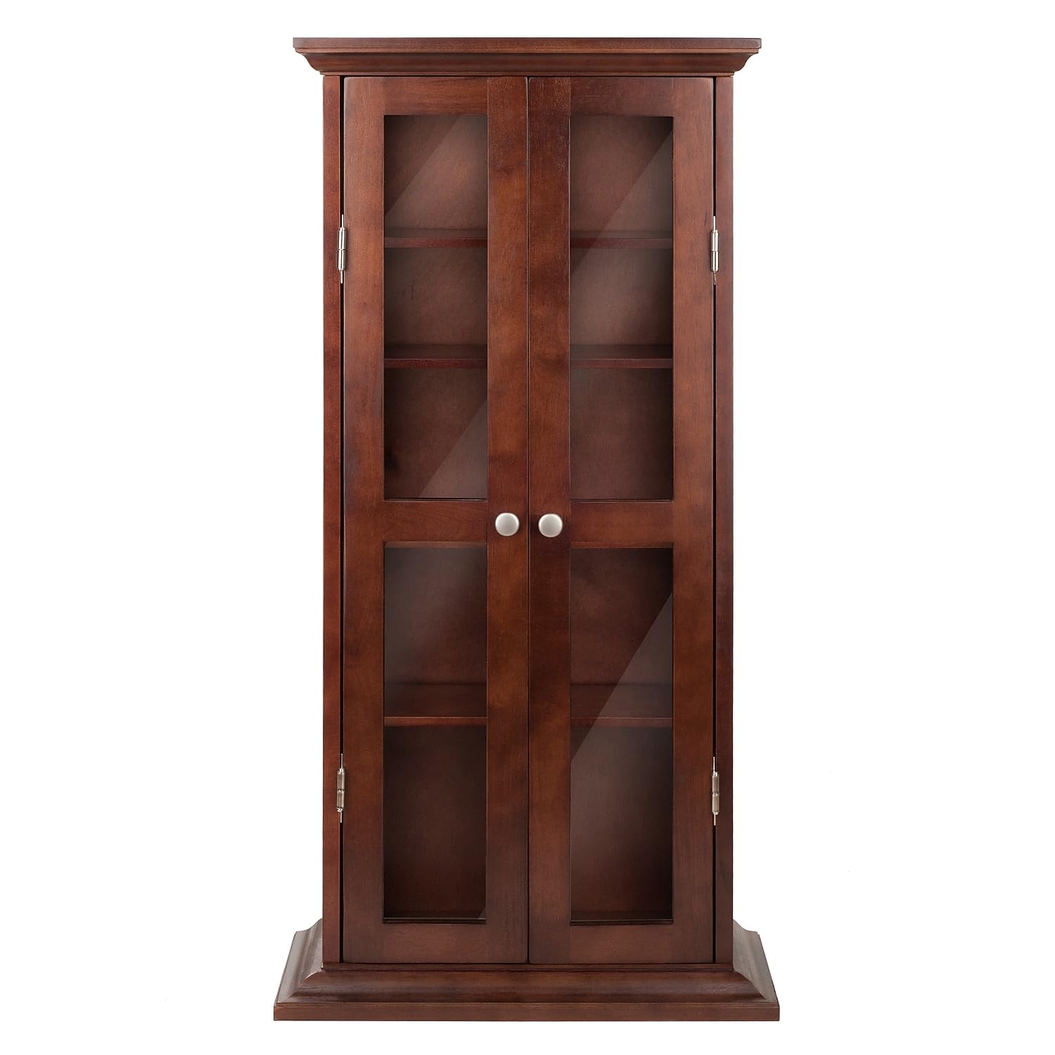 Winsome Wood DVD/CD Cabinet, Antique Walnut (94944)