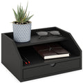 Ballucci Desk Organizer With Drawer, 3 Tier Paper, Office Supplies, File Organizer For Desktop - White