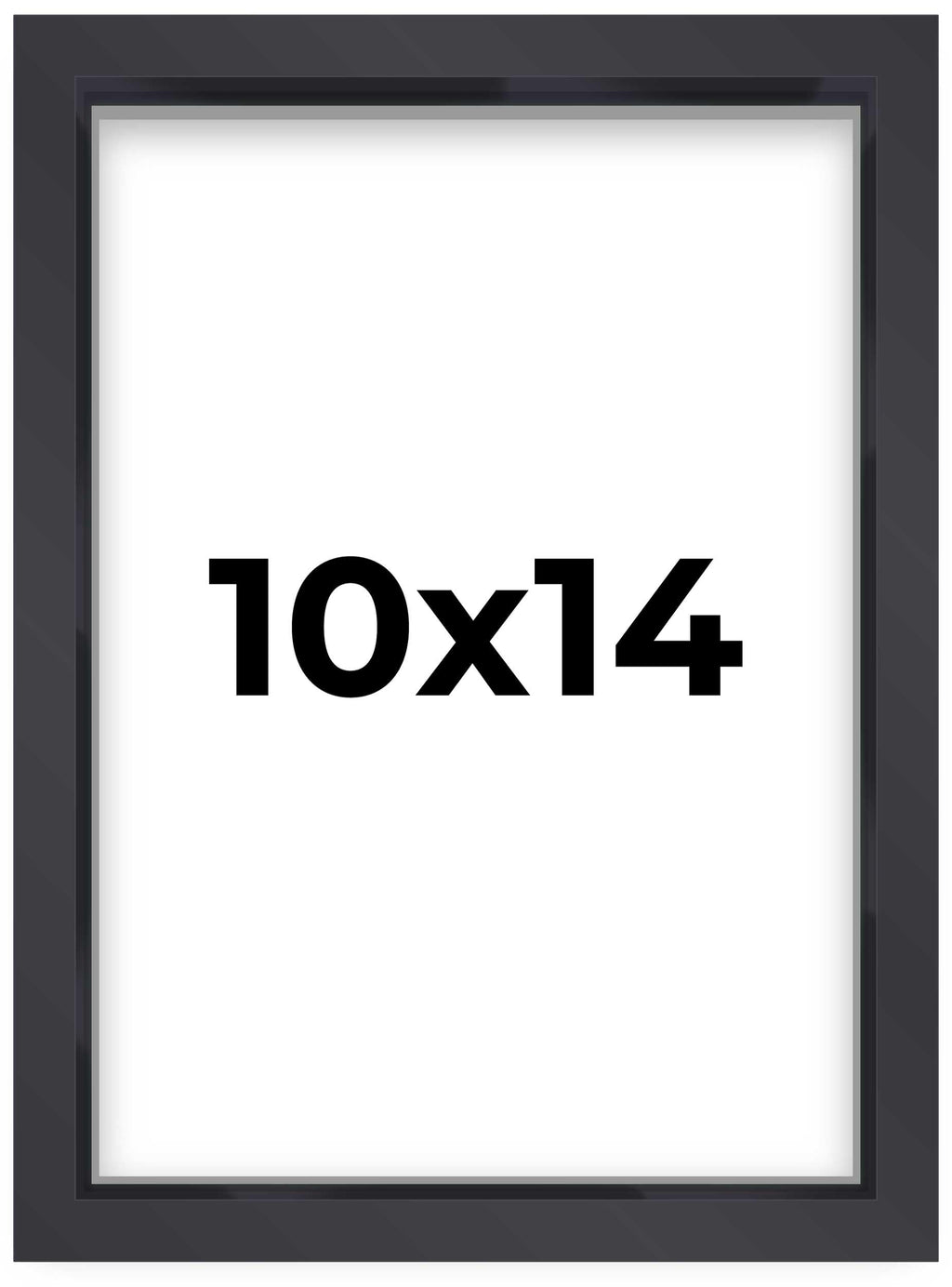 10x14 Shadow Box Frame Contemporary Black | 1'' Depth of Usable Space| Interior Size 10x14 or 14x10 Inches| UV Resistant Acrylic