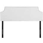 ModwayMOD-5393-WHILauraUpholstered Faux Leather Headboard With Cut-Out Edges and Nailhead TrimQueen HeadboardWhite