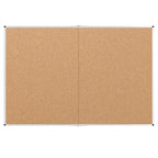 Viz-Pro Large Cork Bulletin Board/Foldable Noticeboard, 60 X 36 Inches, Silver Aluminium Frame