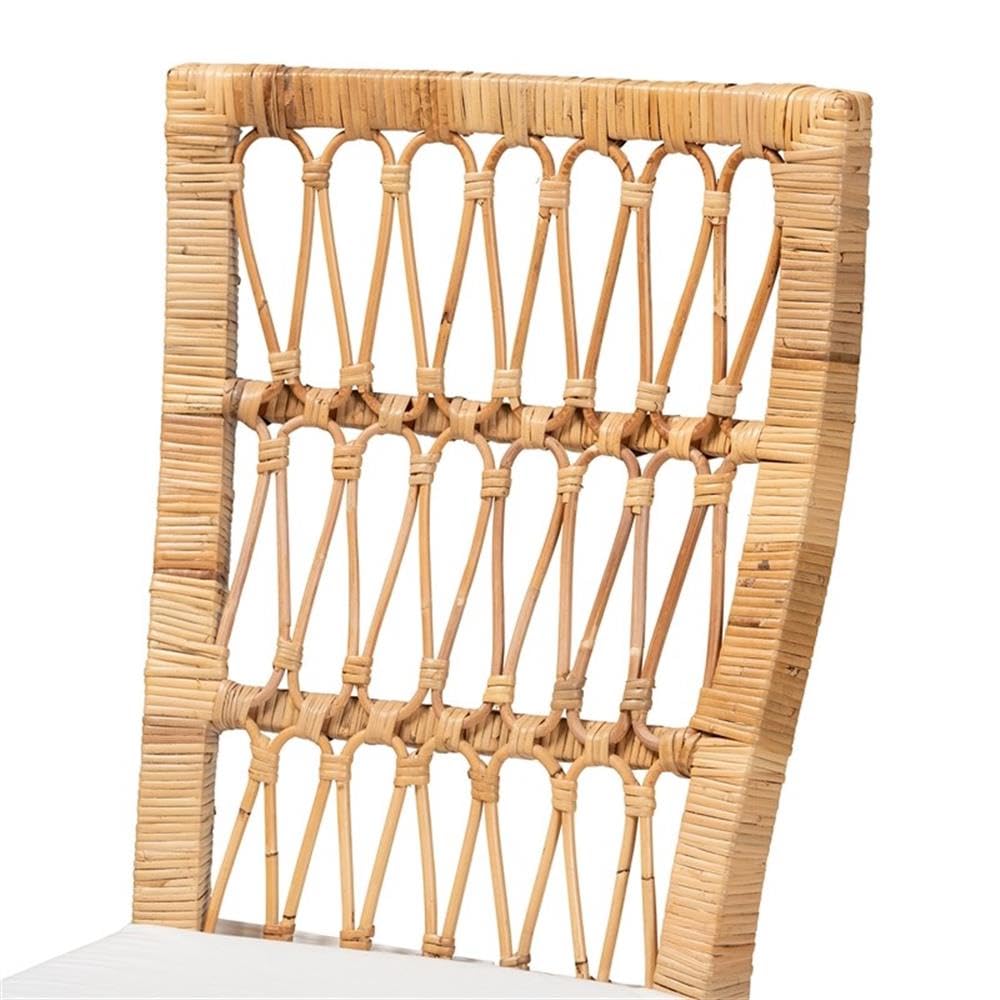 Baxton Studio Sullivan Rattan Dining Chair Set - Thumbnail 4