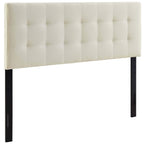 Modway Lily Tufted Linen Fabric Upholstered Full Headboard in Ivory