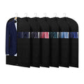 KEEGH Suit Bags Garment Bags for Storage 40 Inch (Set of 6) Keep Dress Shirts Coats Clean with Zipper and Transparent Window, Bl
