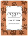 Gifts For All By Rachel Olevia Dog Lover Gift Great Dane Paw Prints Natural Wood Engraved 5x7 Portrait Picture Frame Wood