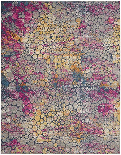 HomeRoots Yellow Multi 100% Polypropylene 8’ x 10’ Yellow and Pink Coral Reef Area Rug