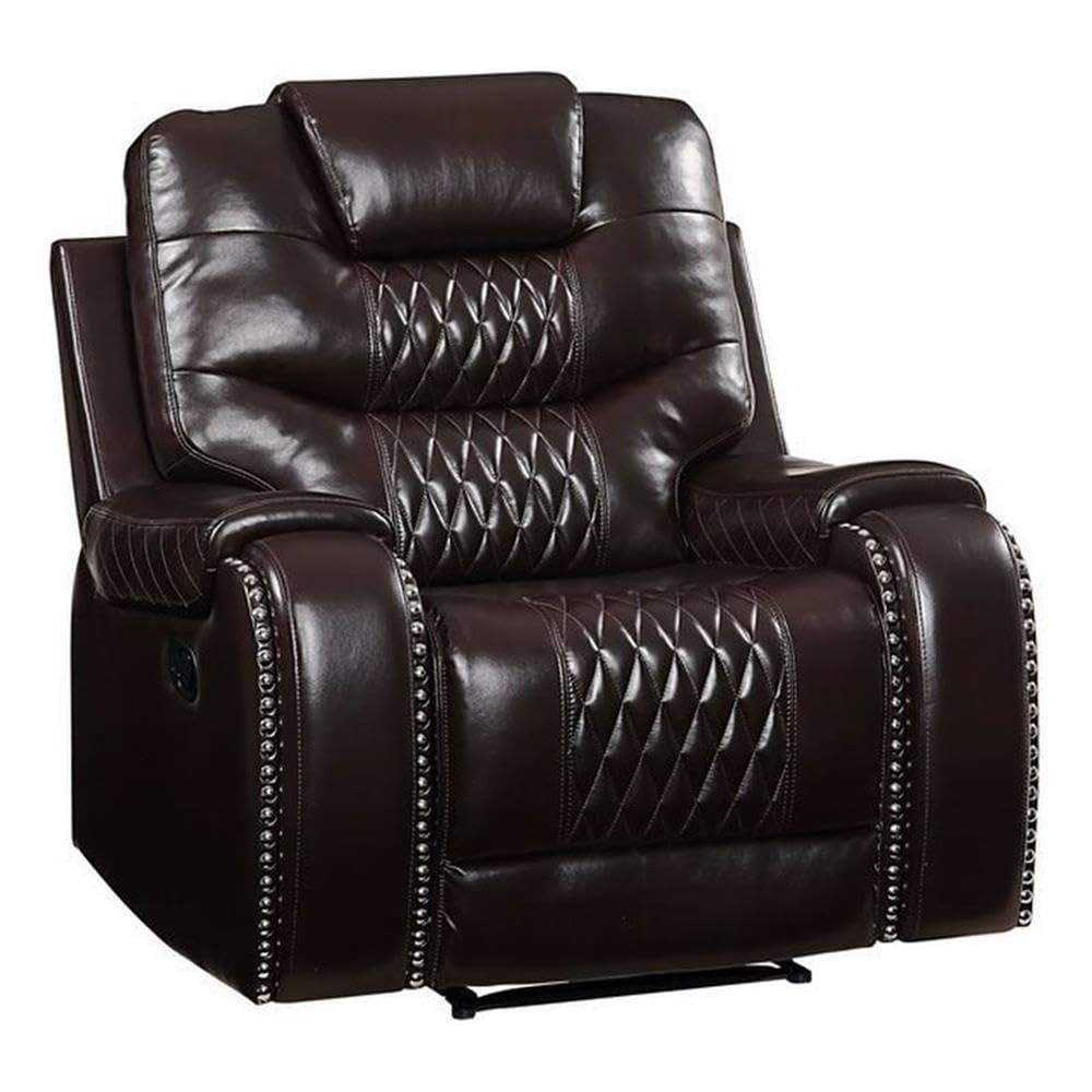 Acme Braylon Faux Leather Tufted Power Motion Recliner - Thumbnail 3