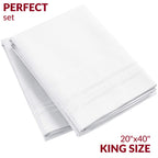 Mellanni Pillow Cases - 2 Pc Iconic Collection Pillowcases - Luxury, Extra Soft, Cooling Pillow Covers - Envelope Closure (King