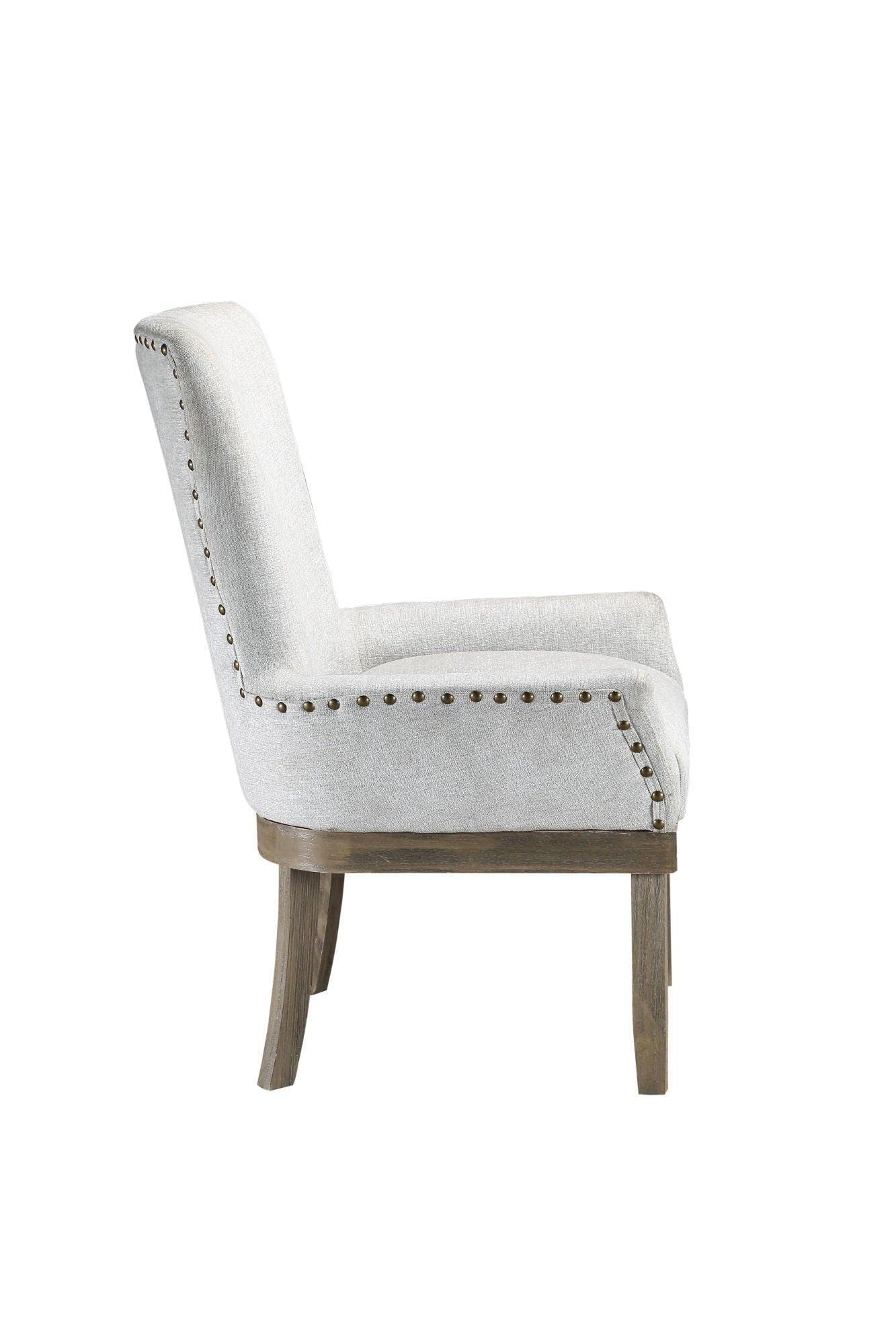 ACME Furniture Linen Arm Chair, Grey