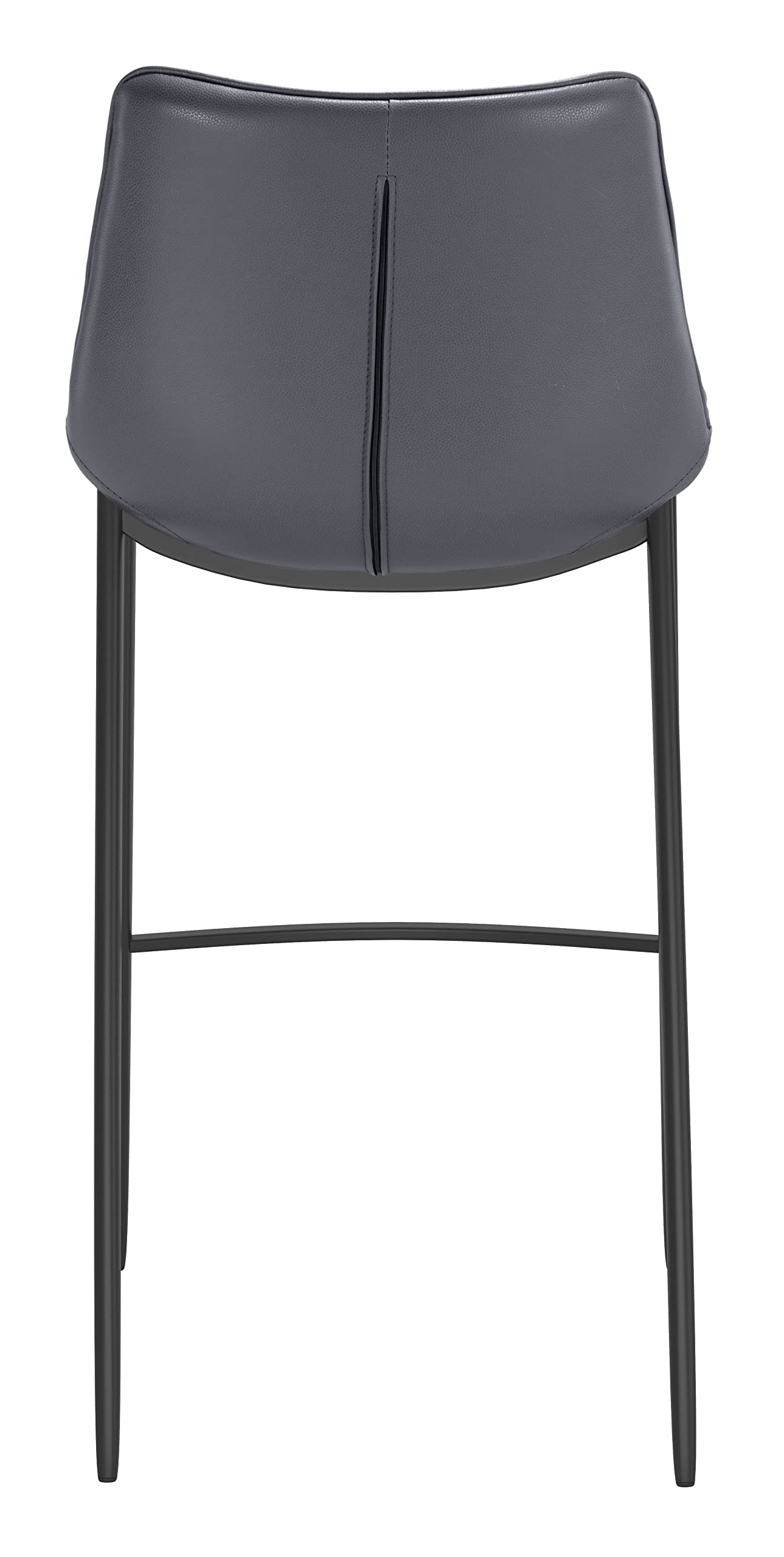 Zuo Magnus Barstool Dark Gray & Black