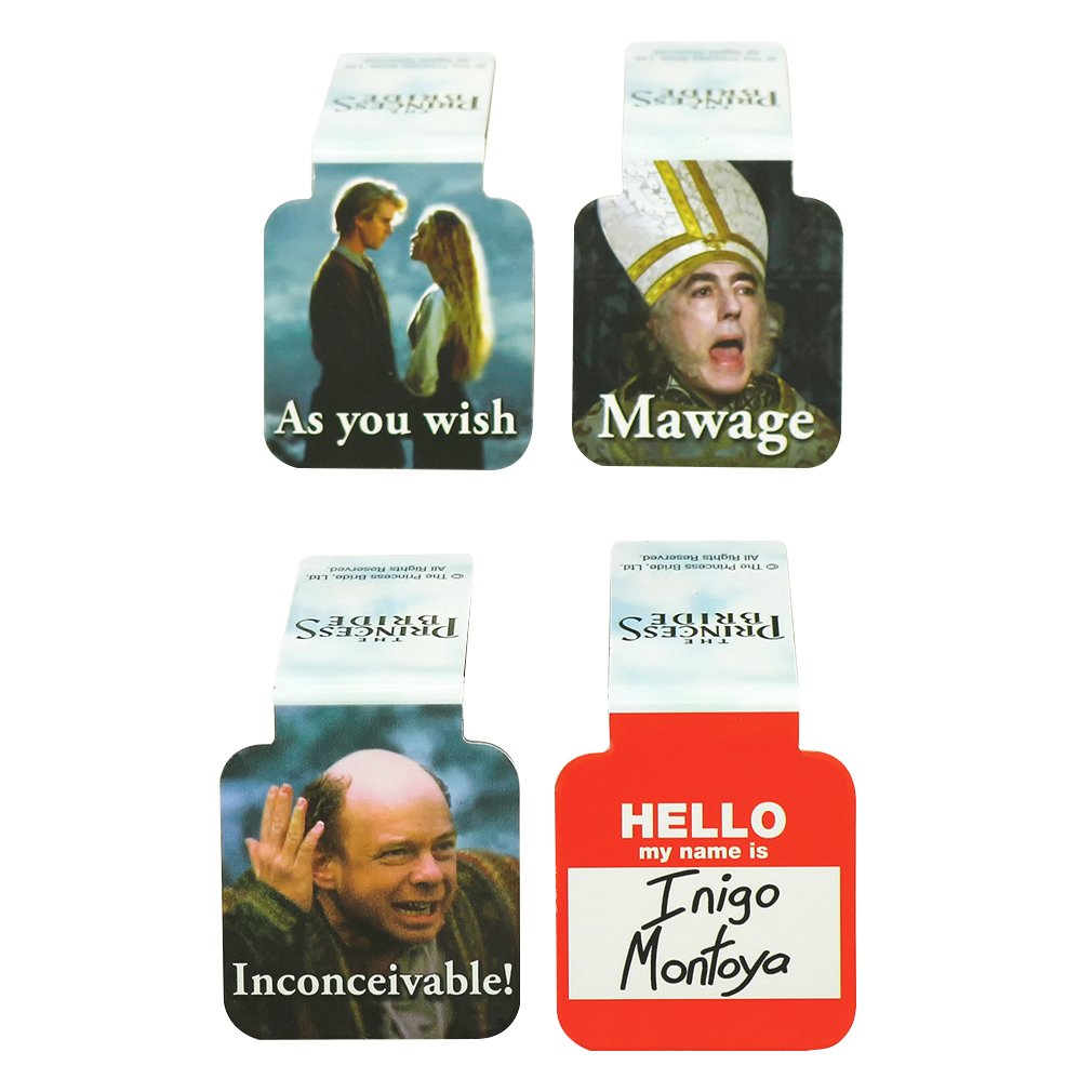 Ata-Boy Princess Bride Bookmark, Princess Bride Movie Magnetic Bookmarks (4 Set) Princess Bride Gifts & Merchandise