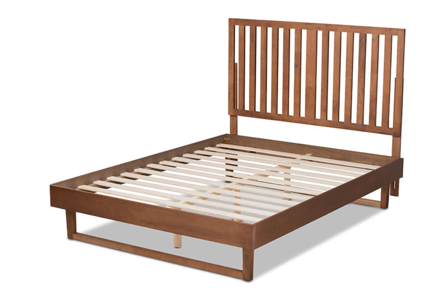 Baxton Studio Marin Brown Finished Wood Queen Size Platform Bed