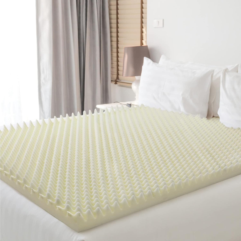 Vaunn Medical Egg Crate Mattress Topper, Fragrance-Free, Dye-Free, Convoluted Foam For Pain Relief On Pressure Sores, Ventilated