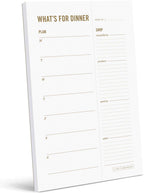 Two Tumbleweeds Meal Planning Pad - 'What'S For Dinner?' Weekly Meal Planner And Grocery List With Tear Off Shopping List And