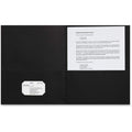 Sparco 78546 2-Pocket Portfolio, 25/Bx, Black