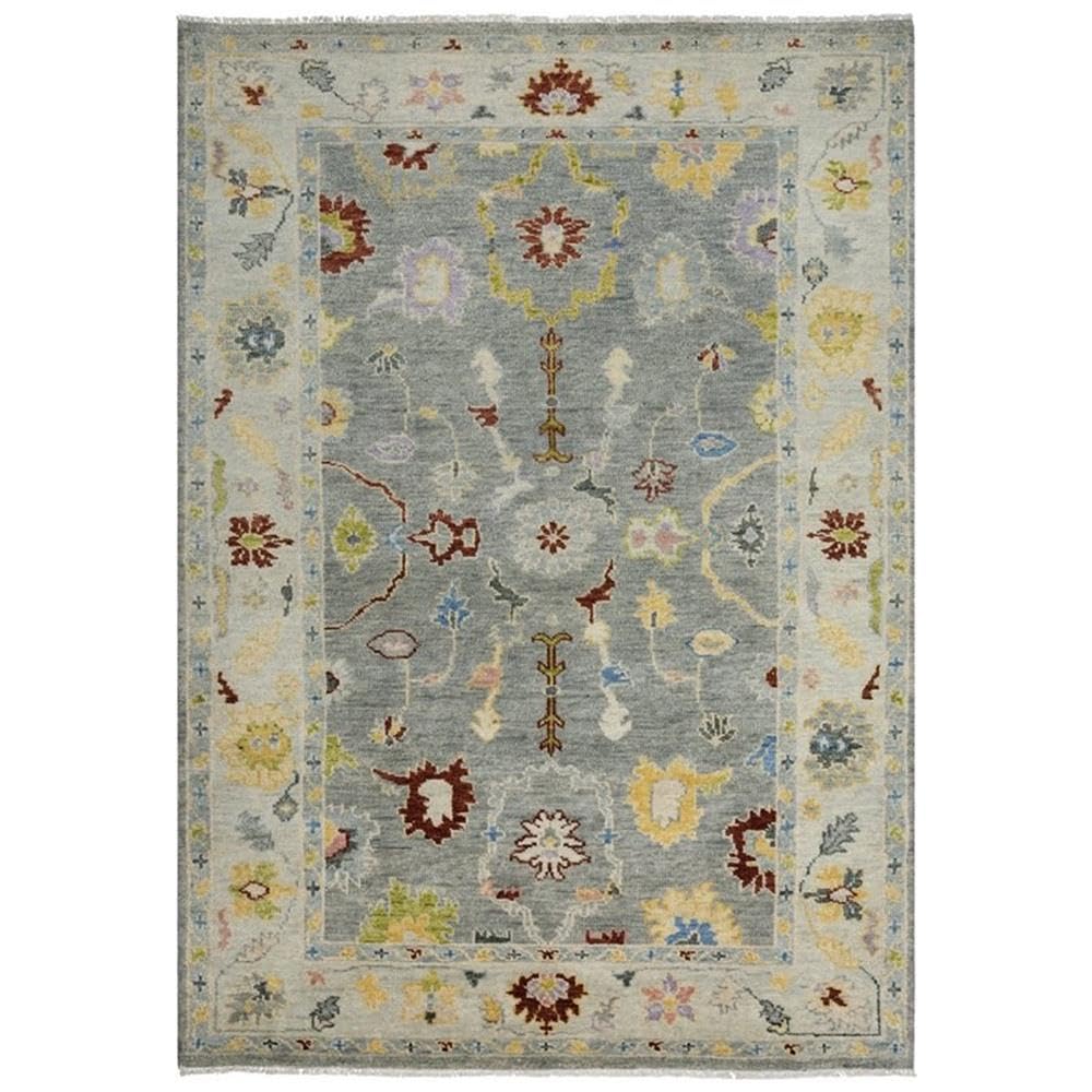 Muse 8' X 10' Abstract Gray/Beige/Gray/Yellow/Red Hand Knotted Area Rug