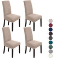 Northern Brothers Dining Chair Covers Seat Parson Chair Slipcover For Dining Room Set Of 4, Khaki