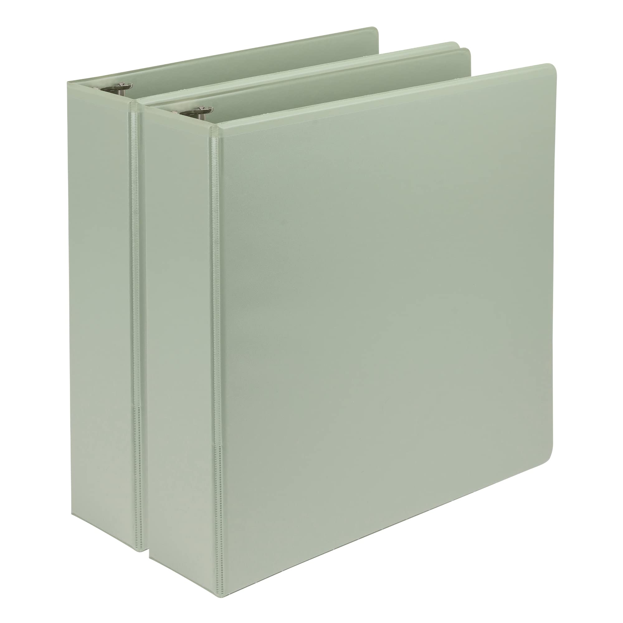 Samsill Plant-Based 2 Inch Durable D-Ring, Made In Usa, View Binder, Eco-Friendly, Usda Certified Biobased, 2 Pack, Sage Green