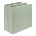 Samsill Plant-Based 2 Inch Durable D-Ring, Made In Usa, View Binder, Eco-Friendly, Usda Certified Biobased, 2 Pack, Sage Green