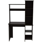 DEPOT E-SHOP Aramis Desk with Five Shelves and Two Superior Shelves, 63" H, Black, Office