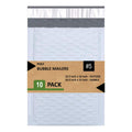 Sales4Less #5 Poly Bubble Mailers 10.5X16 Inches Padded Envelope Mailer Waterproof Pack Of 10, White