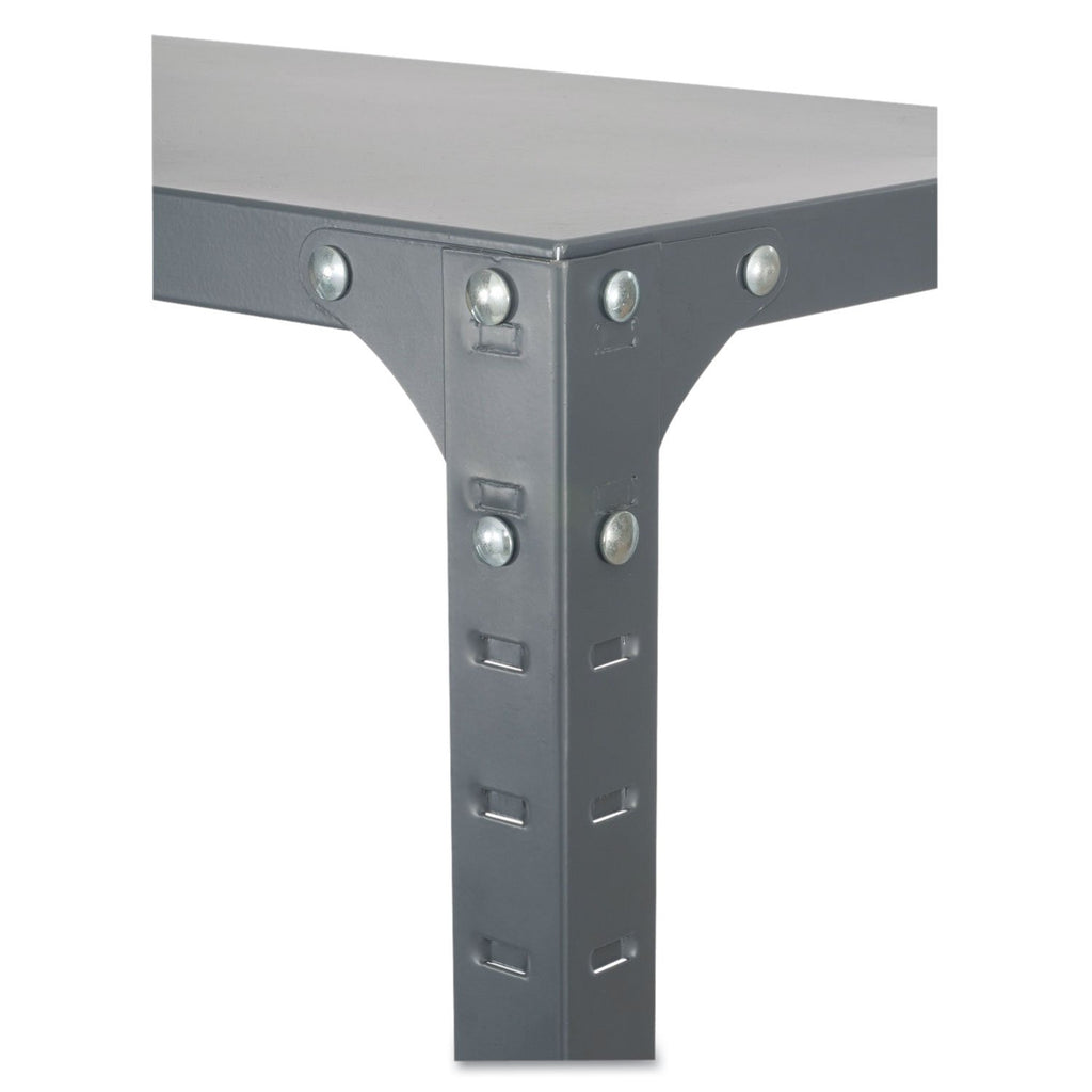 Safco 6270 Commercial Steel Shelving Unit, Six-Shelf, 36w x 24d x 75h, Dark Gray