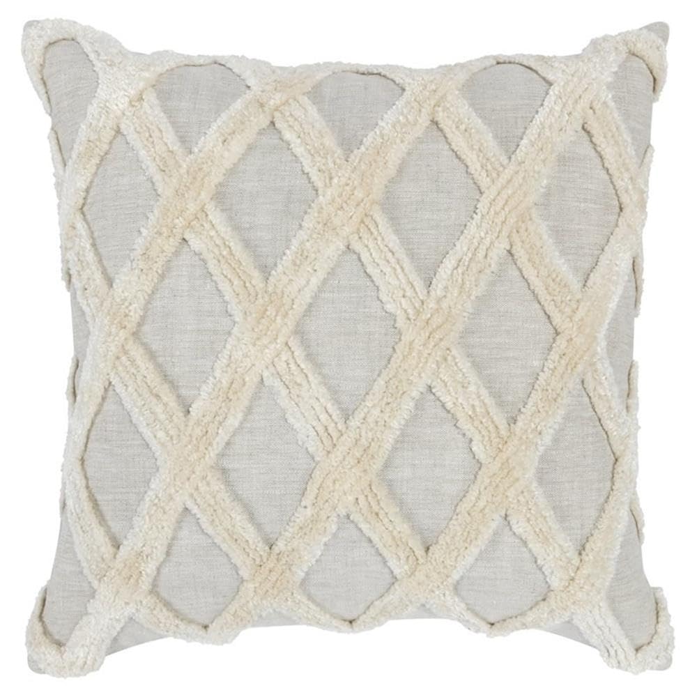 Kosas Home Evangeline 22X22 Linen Fabric Throw Pillow In Ivory/Natural