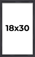 18x30 Shadow Box Frame Contemporary Black | 1'' Depth of Usable Space| Interior Size 18x30 or 30x18 Inches| UV Resistant Acrylic