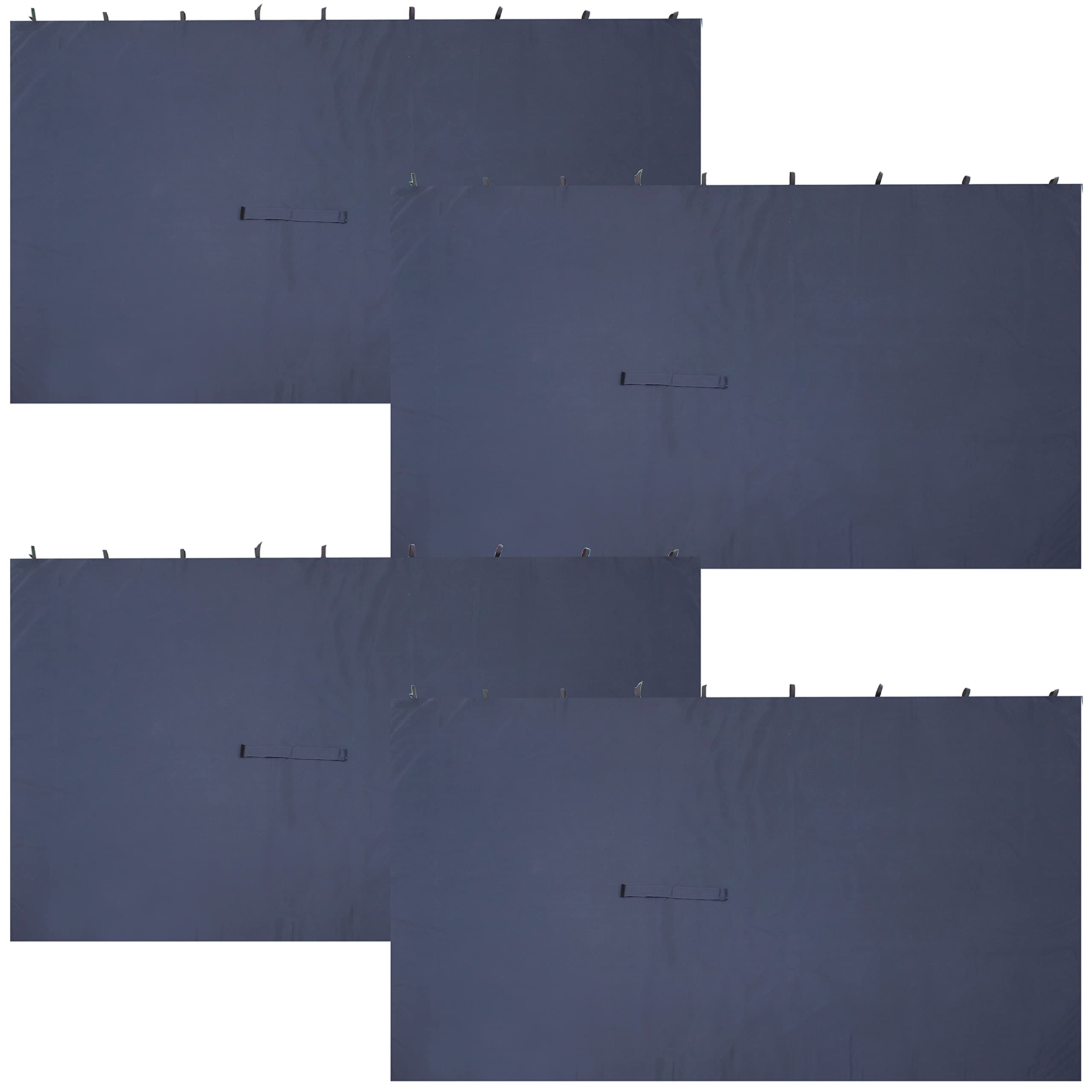 Sunnydaze 125 x 77 Inch Polyester 4-Piece Gazebo Sidewall Set - Gazebo Curtains Only - Provides Shade and Privacy - Navy