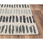 Alora Decor Rivera 5' X 8' Stripe Gray/Ivory/Charcoal Hand-Tufted Area Rug