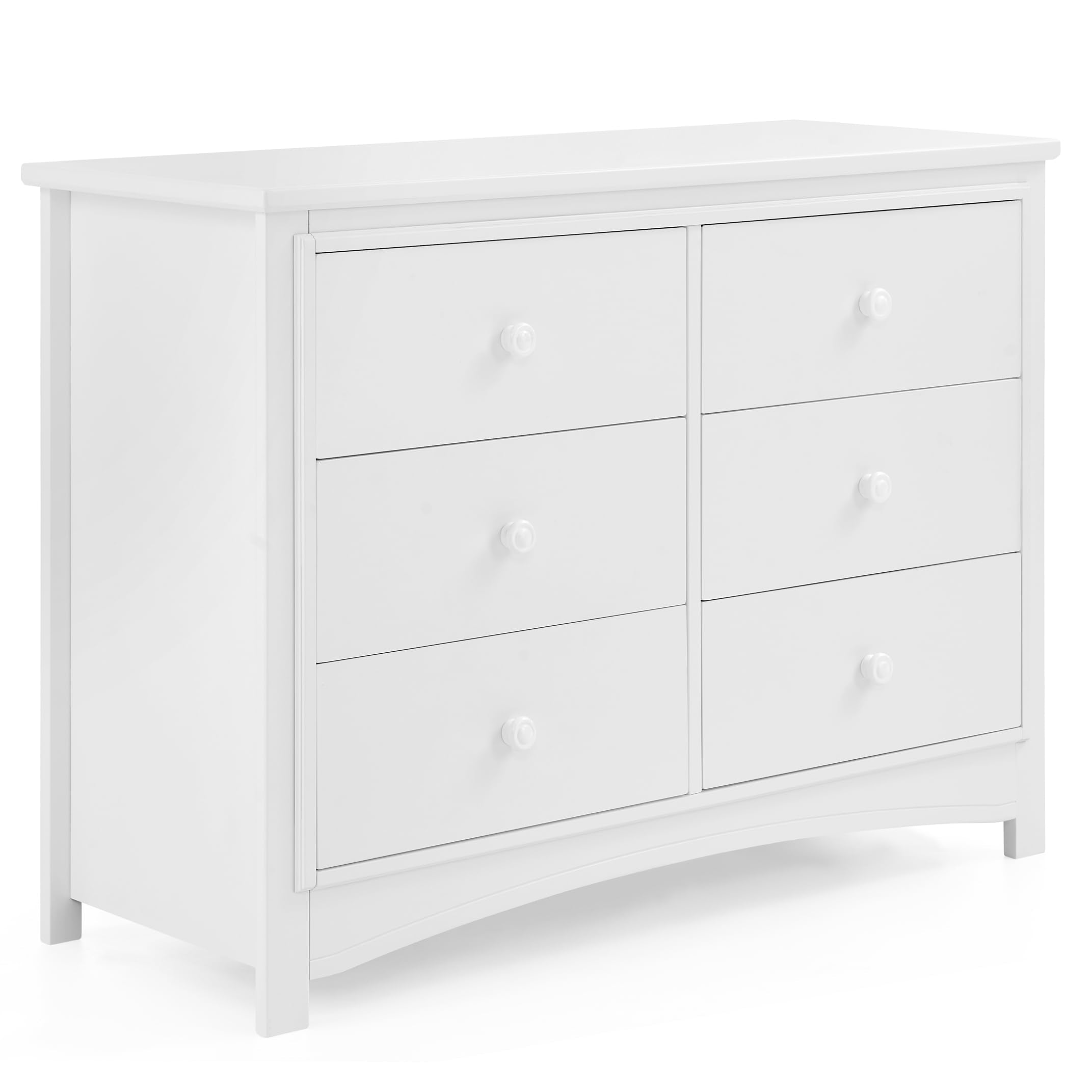Delta Children Perry 6 Drawer Dresser - Greenguard Gold Certified, Bianca White