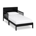 Dream On Me Brookside Toddler Bed In Black, Greenguard Gold Certified, JPMA Certified, Low To Floor Design, Non-Toxic Finish, Sa