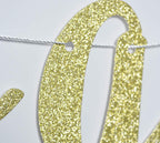 Friendsgiving Banner For Thanksgiving Day Friends Party Decorations Pre-Strung Home Garland (Gold Glitter)