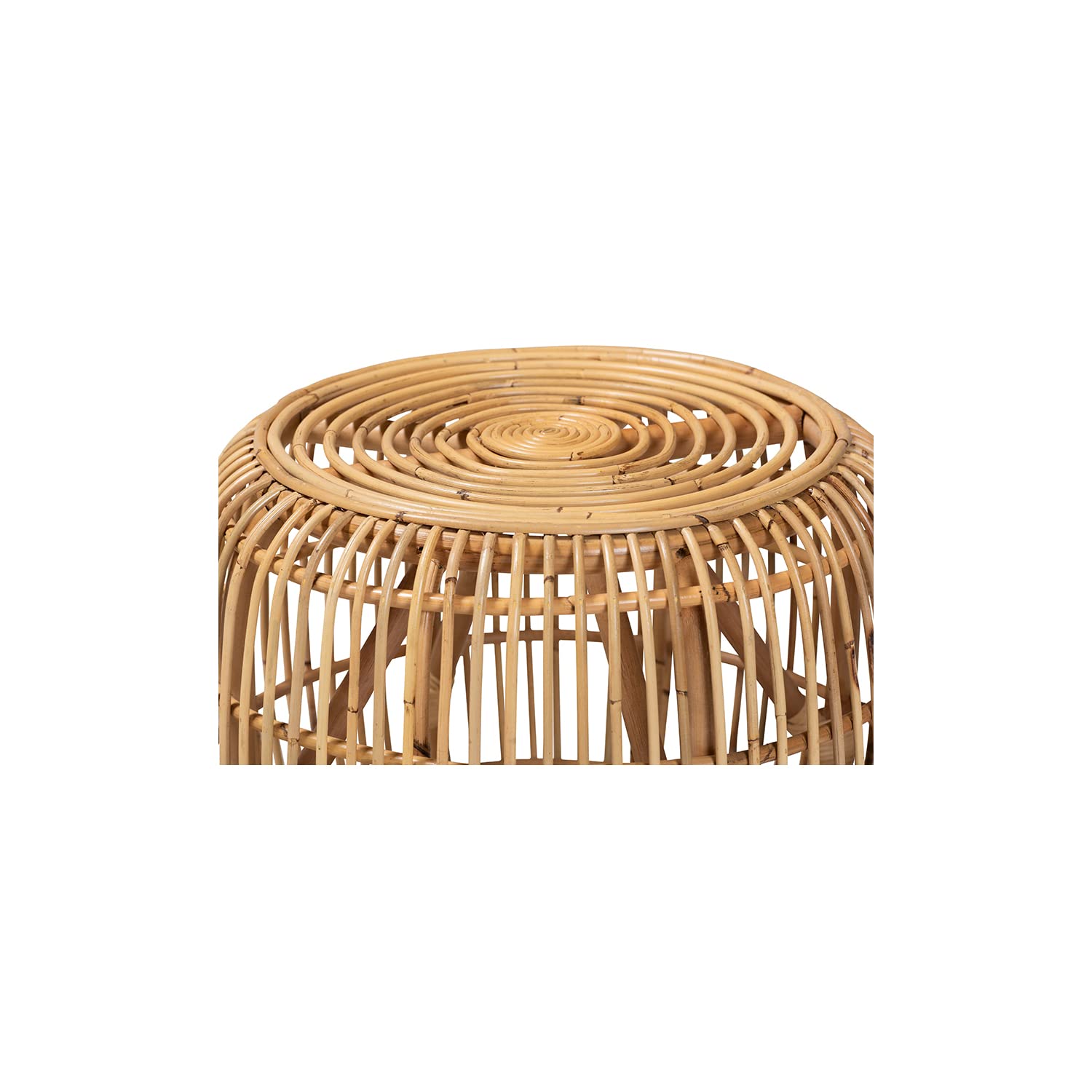 Baxton Studio Maverick Rattan End Table - Thumbnail 3