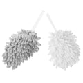 Garneck 2pcs Hand Towels Chenille Bath Hand Towels for Bathroom Quick Dry Soft Absorbent Hanging Loop