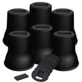 Mymulike Bed Risers 6 Inch, 6 Pack Heavy Duty Bed Furniture Risers, Lift Up To 2200Lbs Round Couch Risers For Sofas, Couches, Tv
