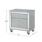 Coaster Gunnison California King Bed 5-Piece Set, Silver Metallic