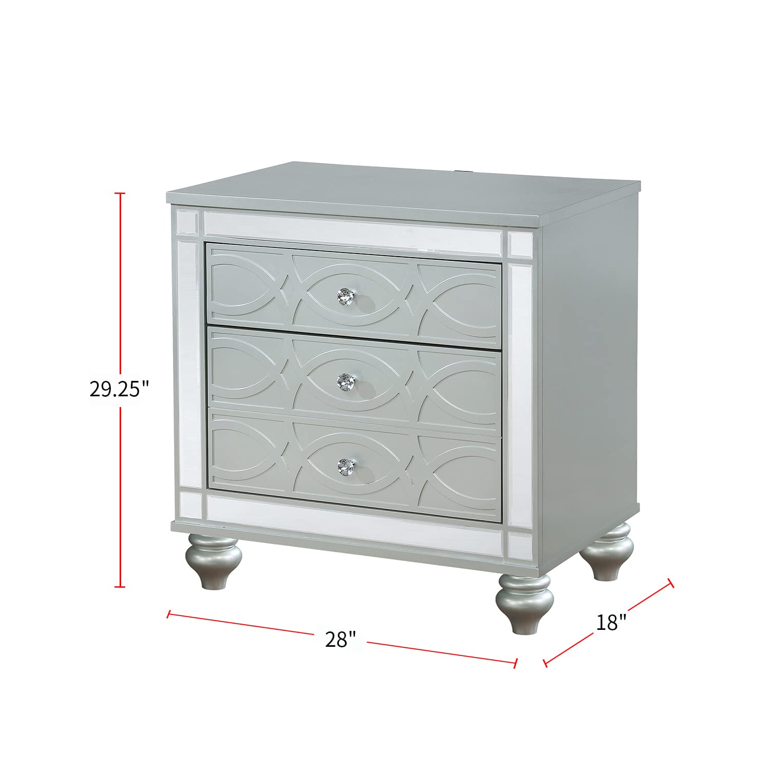 Coaster Gunnison California King Bed 5-Piece Set, Silver Metallic