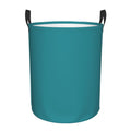 Large Laundry Hampers, Teal Solid Color Plain Collapsible Laundry Basket Waterproof Dirty Clothes Storage Bag Organizer Containe