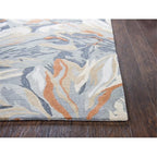 Rizzy Home Alora Decor Lapis 9' X 12' Floral Blue/Gray/Beige/Orange Hand-Tufted Area Rug