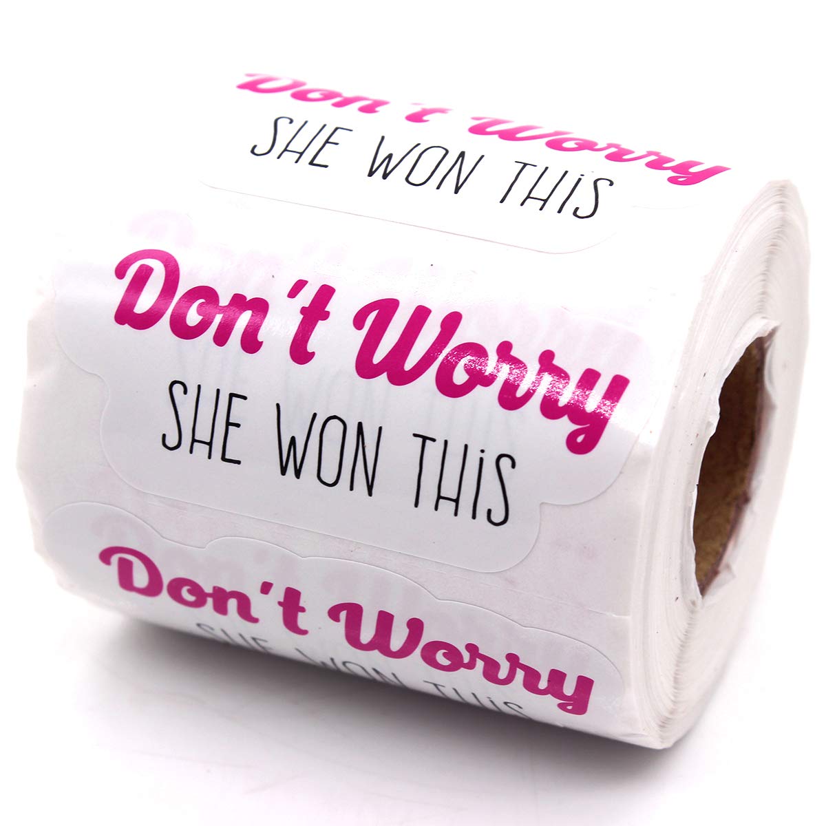 Muminglong 1.5 Inch Dont Worry She Won This Sticker,Thank You Sticker,Small Shop Sticker, Small Business, Handmade Sticker,Packa