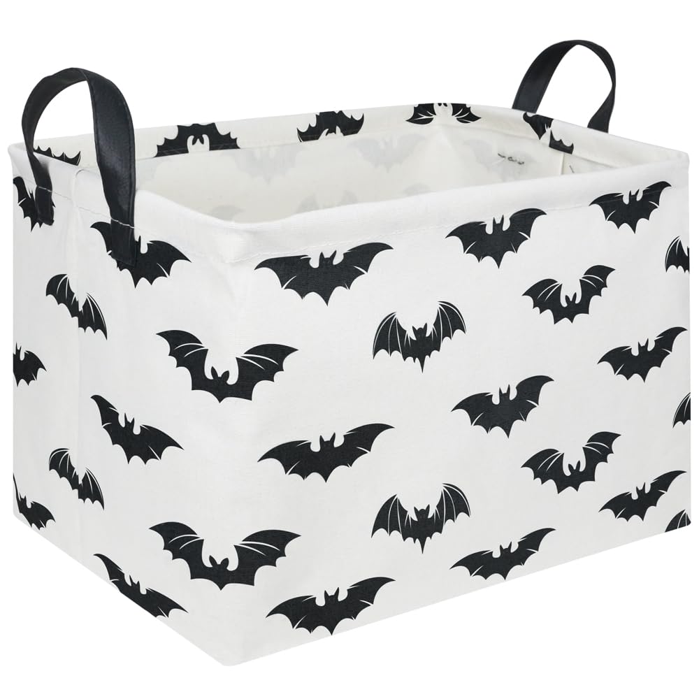 FXOCSHE Halloween Batman Basket,Collapsible waterproof storage basket,Batman toy decor,Cute toy storage basket Empty for kids,Or