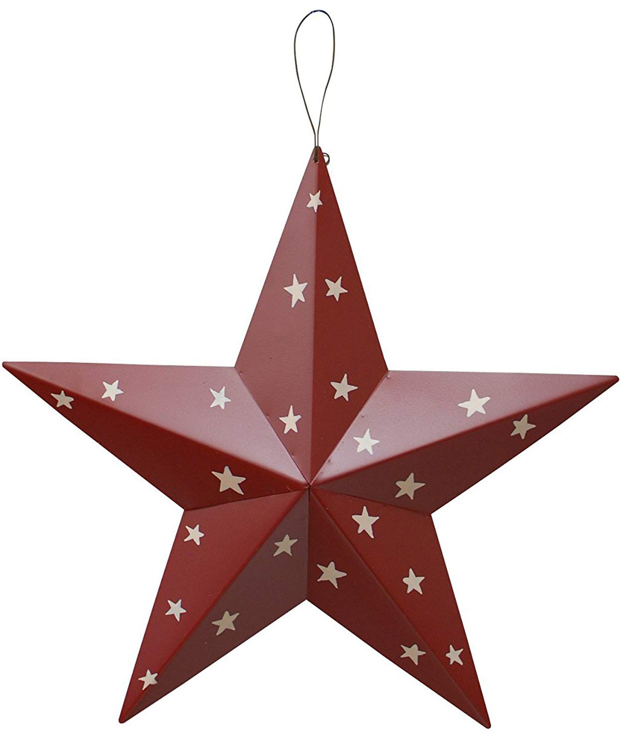 Why Decor Metal Barn Star, American Patriotic Star Wall Decoration Outdoor Indoor Hanging Wall Decor Star Ornament Christmas Hom