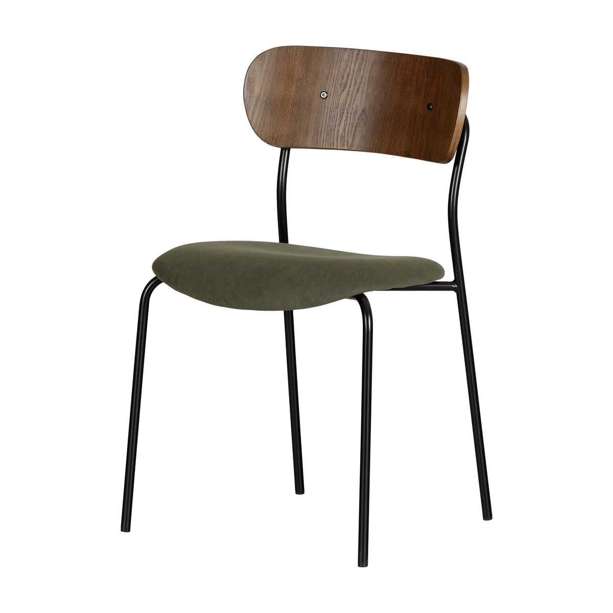 South Shore Hype Chair With Metal Legs—Set Of 2, Olive Green And Brown