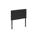 FURINNO Roanne Tufted Headboard, Twin, Black