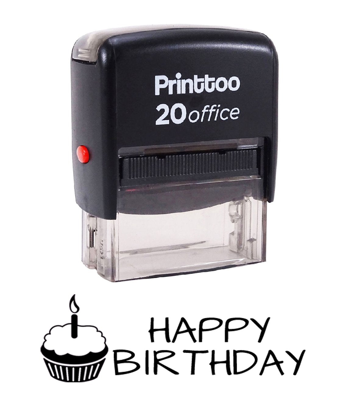 Printtoo Happy Birthday Self Inking Rubber Stamp Office Stationary Custom Stamp-Black
