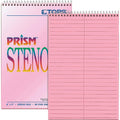 Tops Prism Steno Notebook, Pink Paper, Spiral, Small Size, 80 Sheets, 4 Pack, 6' X 9' Notepad For Writing