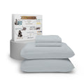 Purity Home Soft Gray Sheet Set, Organic Cotton Deep Pockets Sheets For Queen Size Bed, Percale Sheets, Lightweight & Breathable