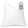 Pillowflex Synthetic Down Pillow Insert - 28X28 Down Alternative Pillow, Ultra Soft Large Square European Throw Pillow, Couch Eu